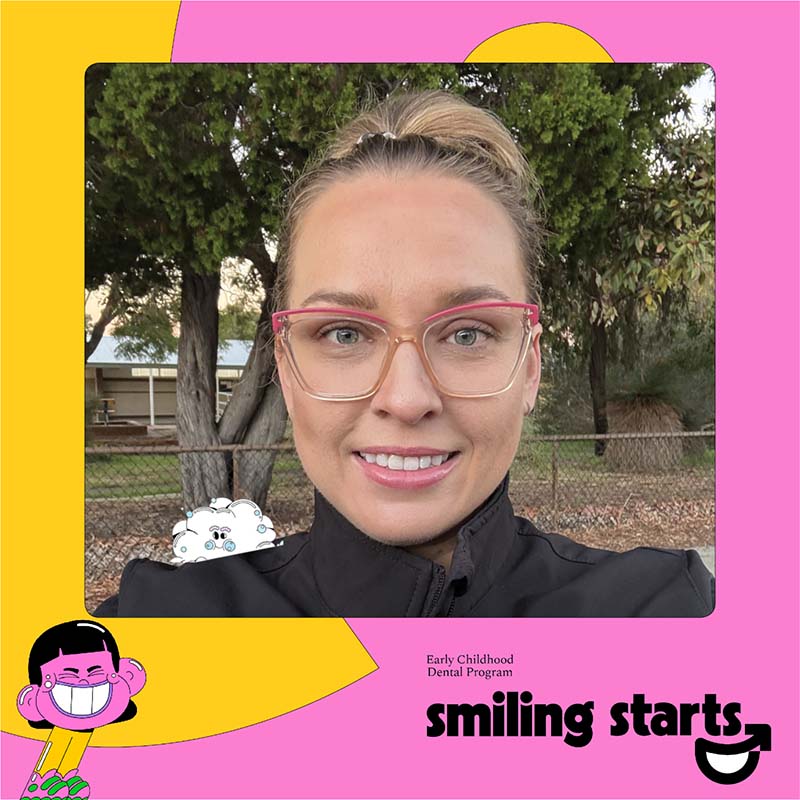 Smiling Starts staff member